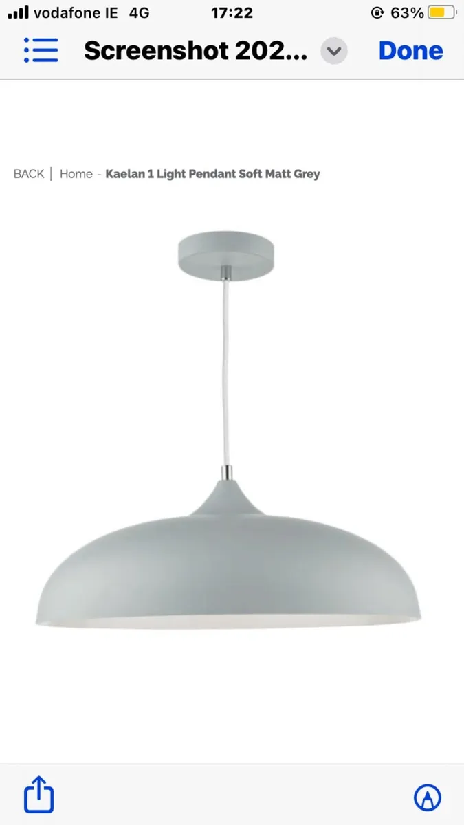 Pendant light. Unused. In box