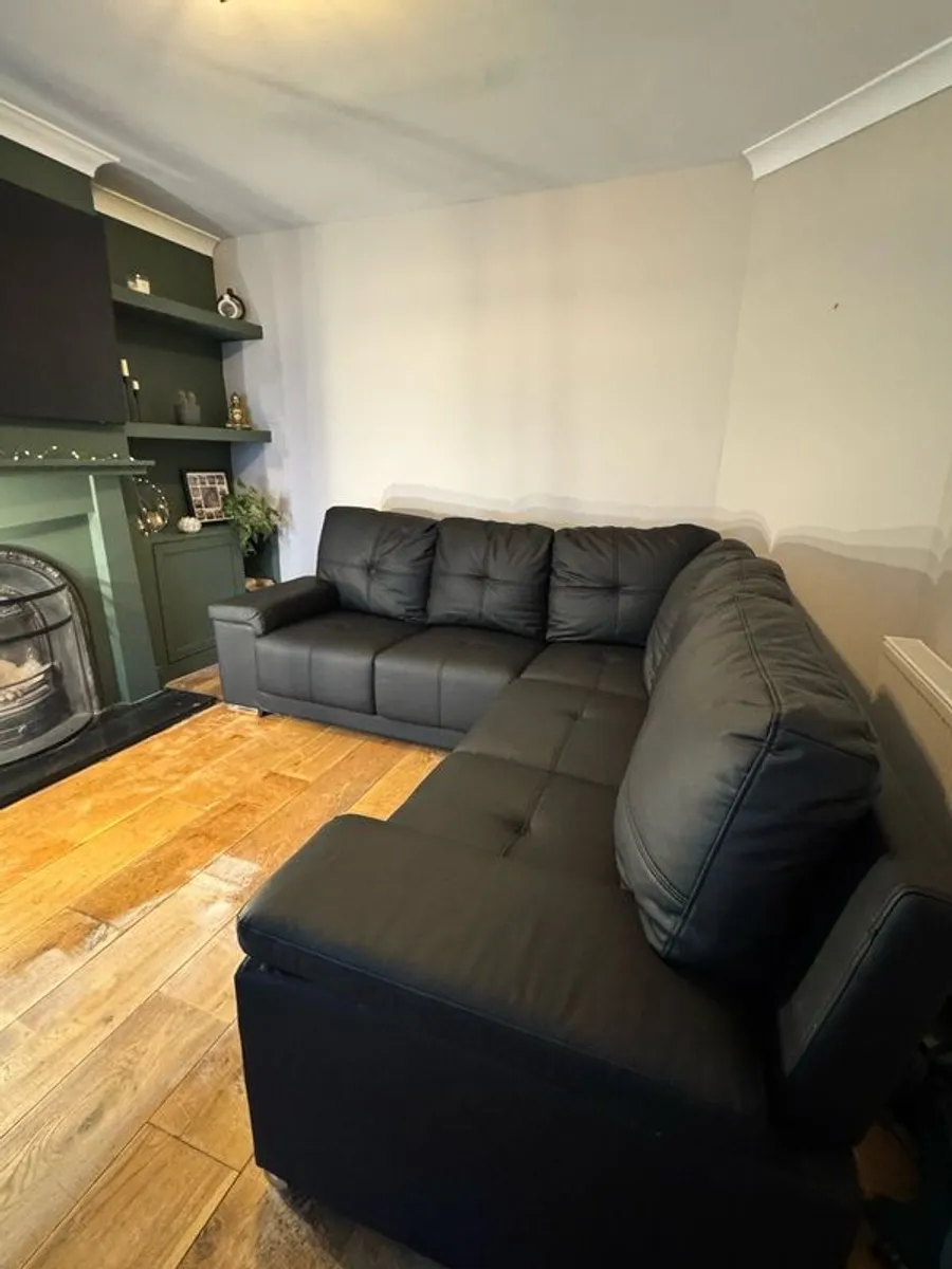 Leather Corner Couch - Image 1