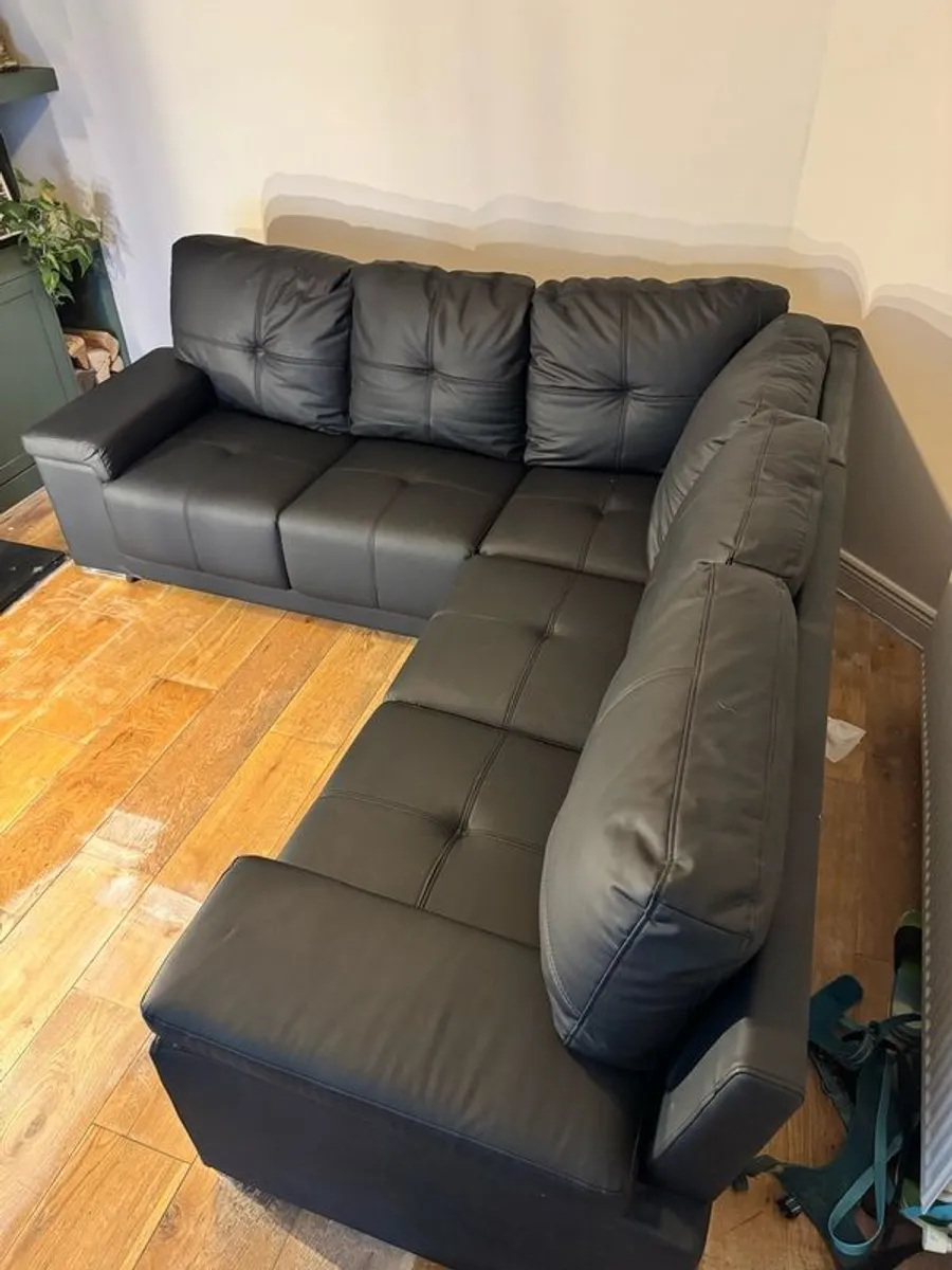 Leather Corner Couch - Image 3