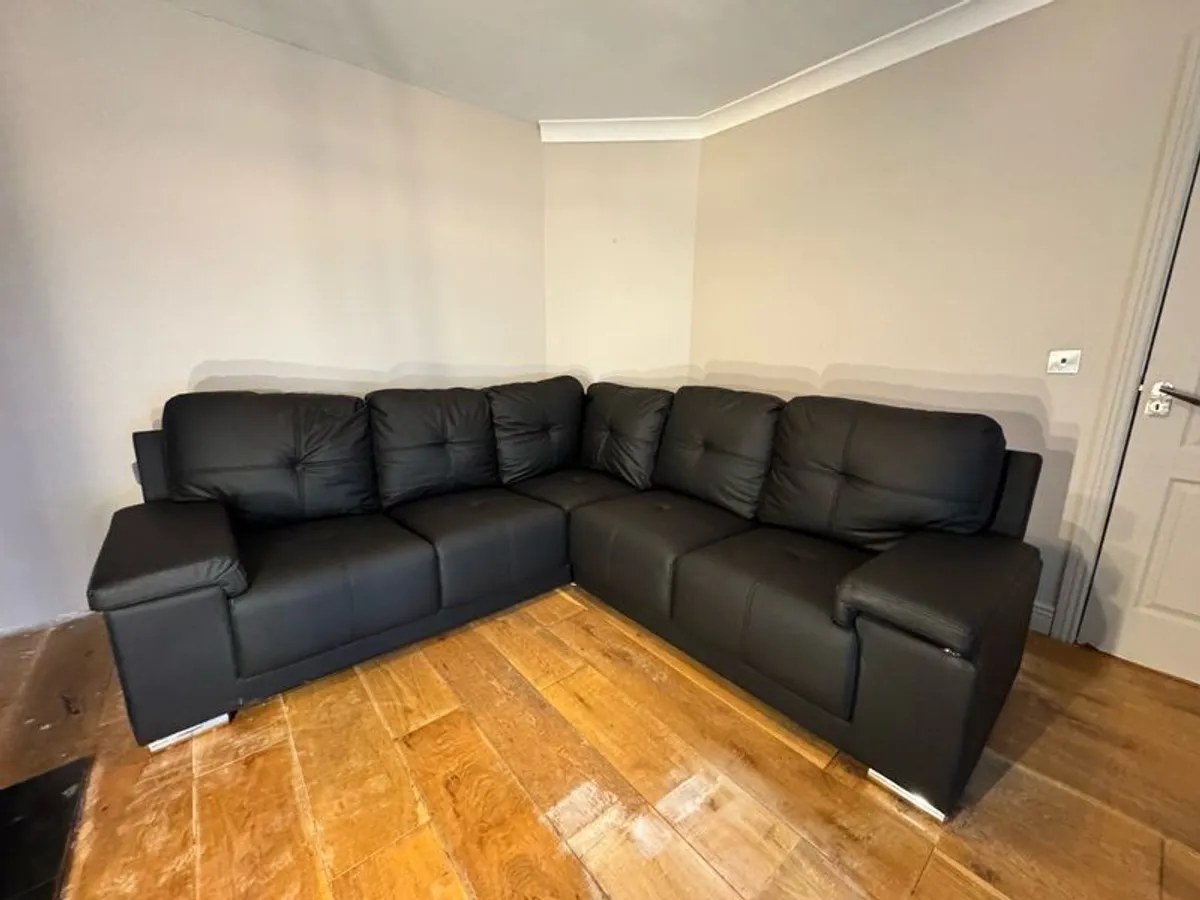 Leather Corner Couch - Image 4