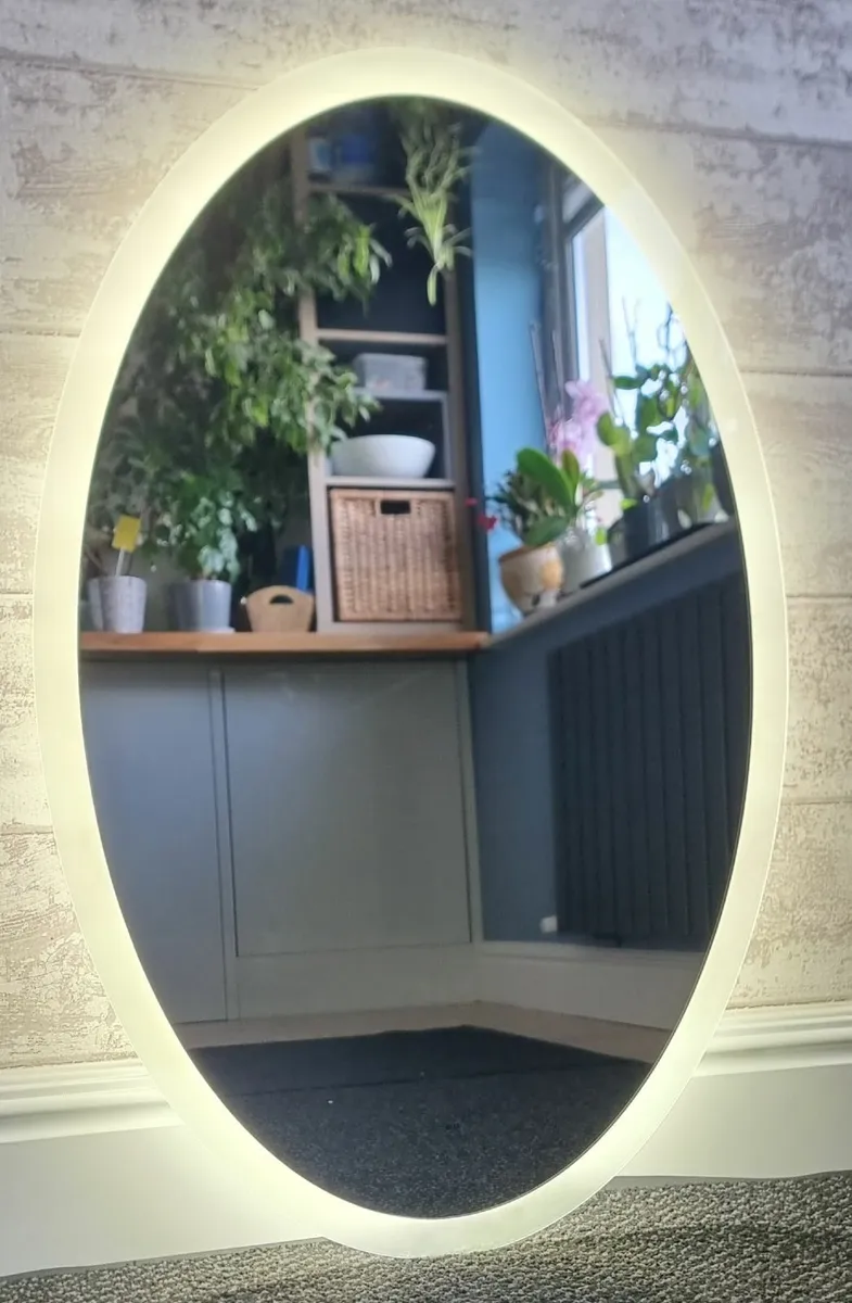 LED Bathroom Mirror Oval 60x90cm - Image 2