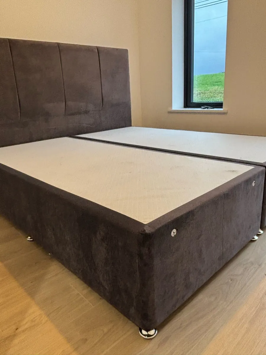 Super King Divan Bed Frame with Upholstered HB - Image 2