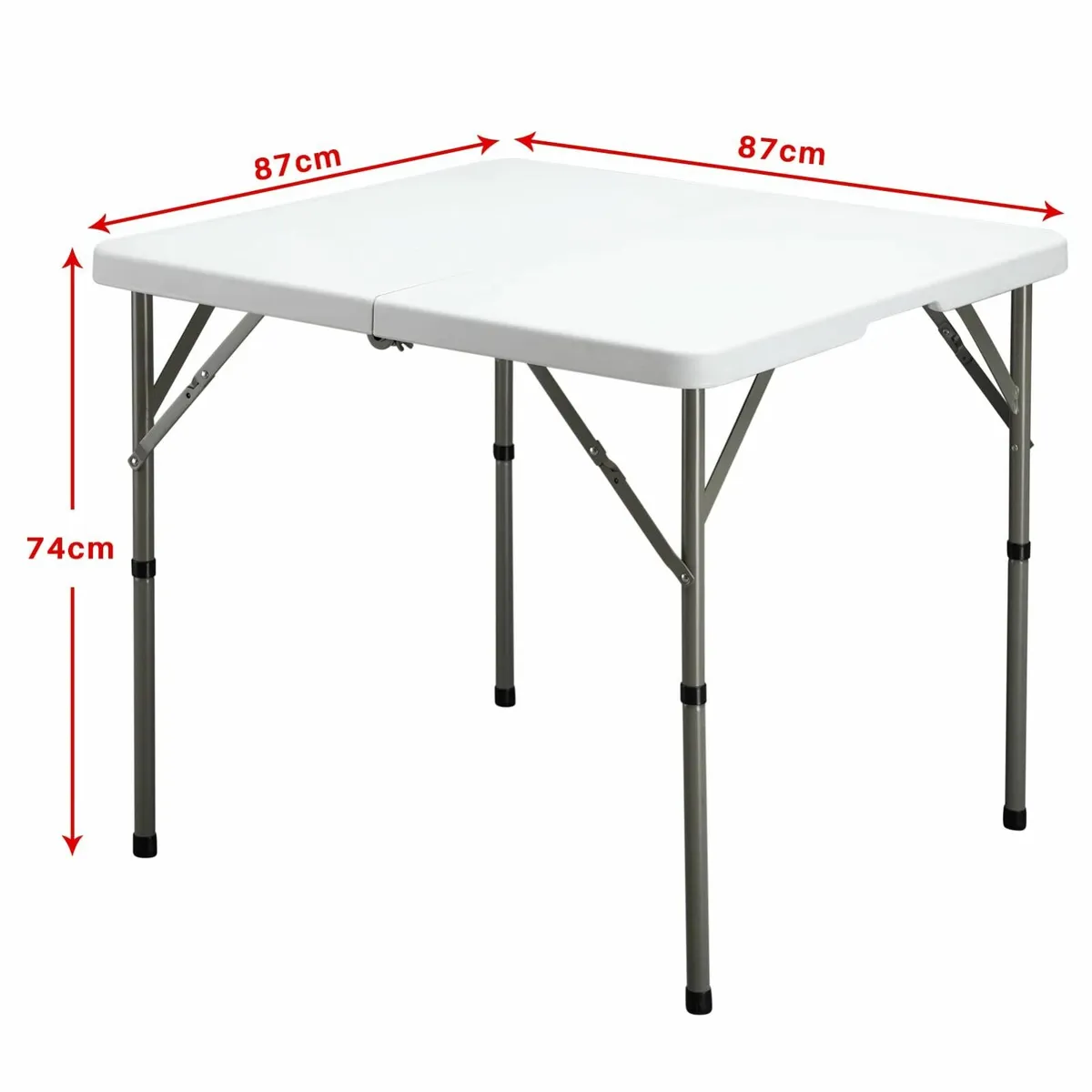 Square Folding Table 87cm Garden Dining Table - Image 3