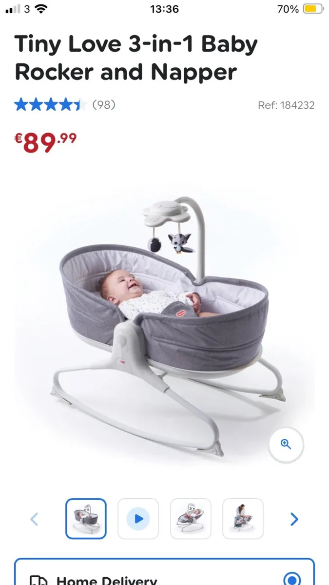 Baby cot, Moses basket, cocoona, bouncer - Image 3