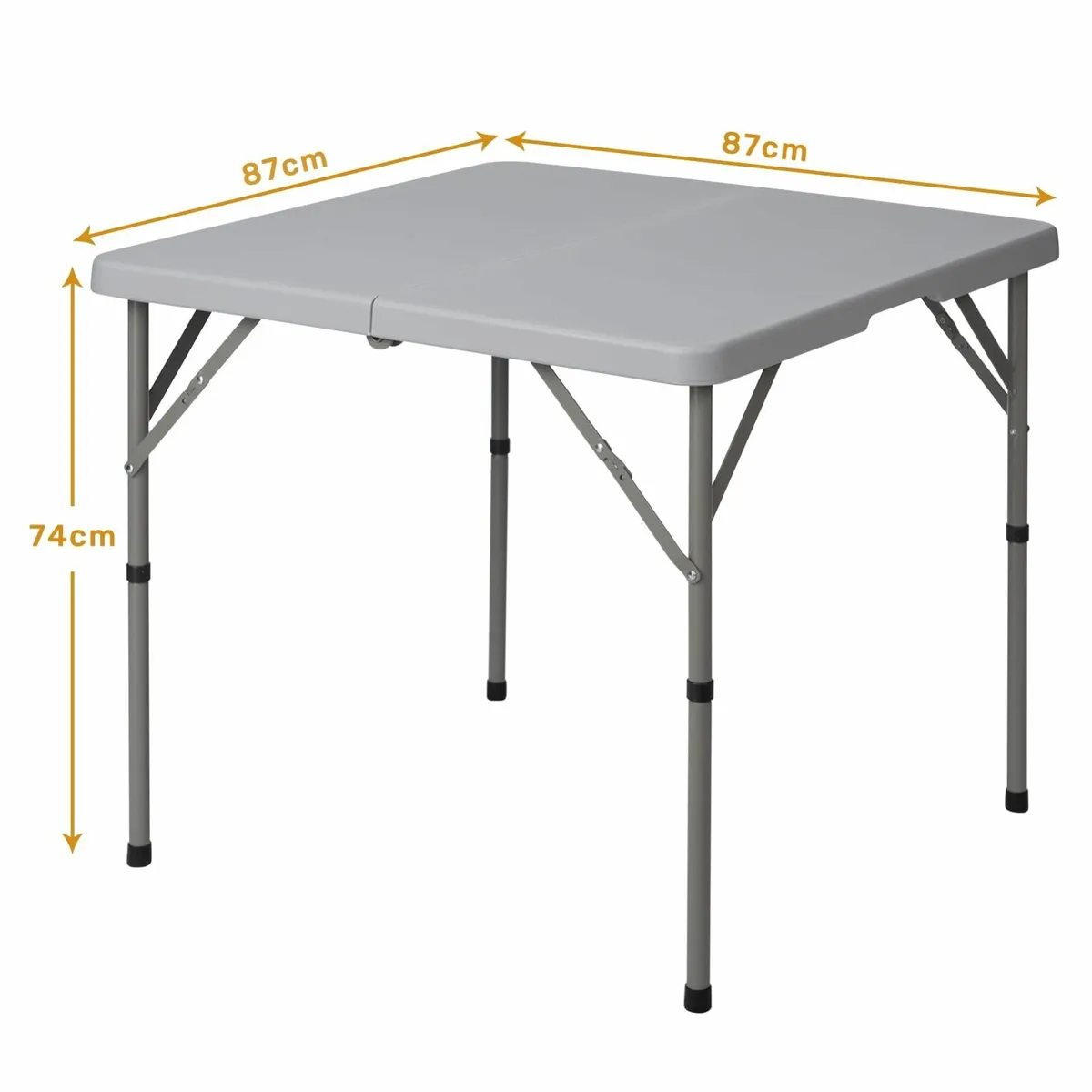 Square Folding Table 87cm Garden Table Dining - Image 3