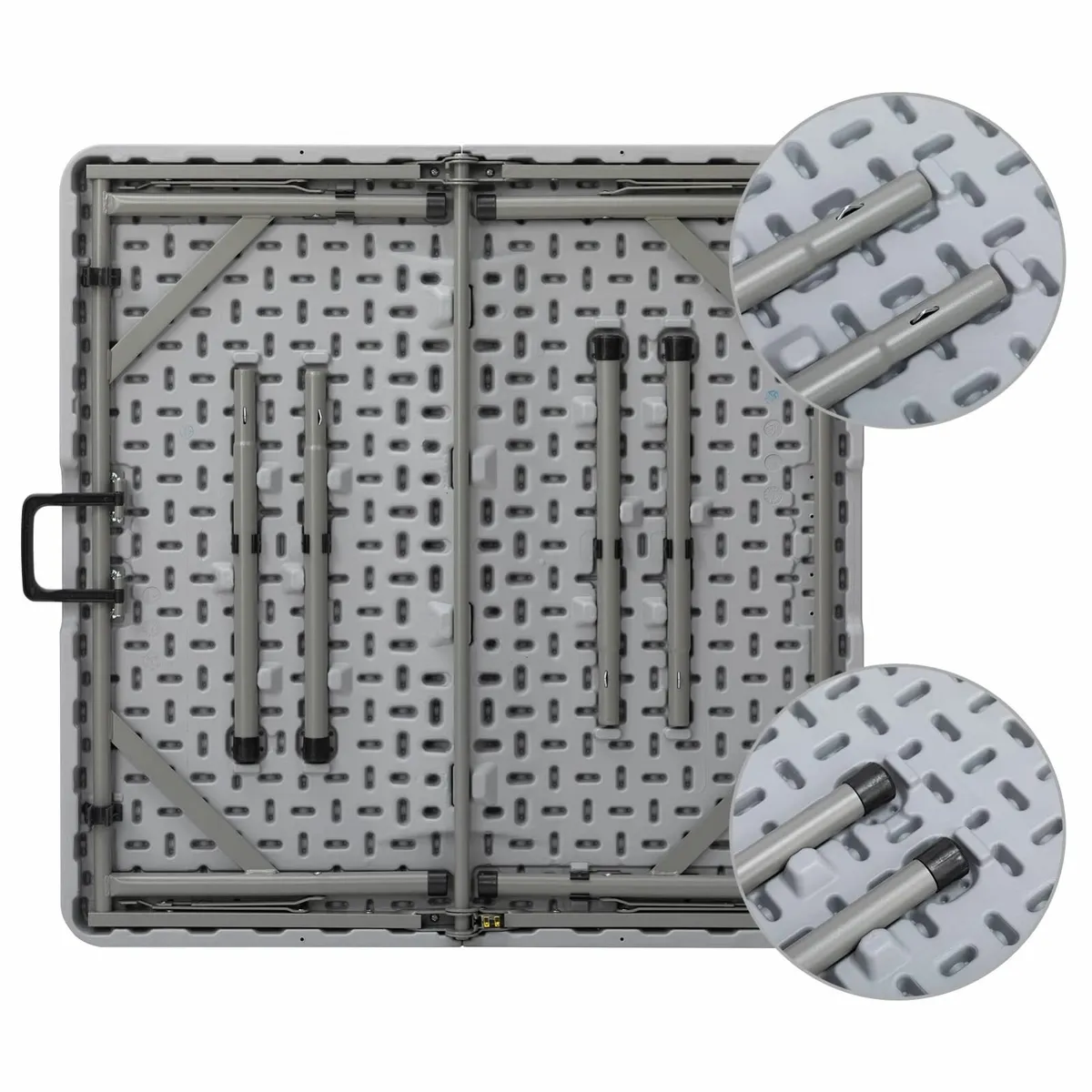 Square Folding Table 87cm Garden Table Dining - Image 4