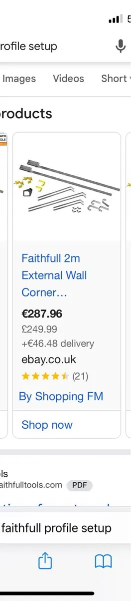 Bricklaying profile setup Faithfull