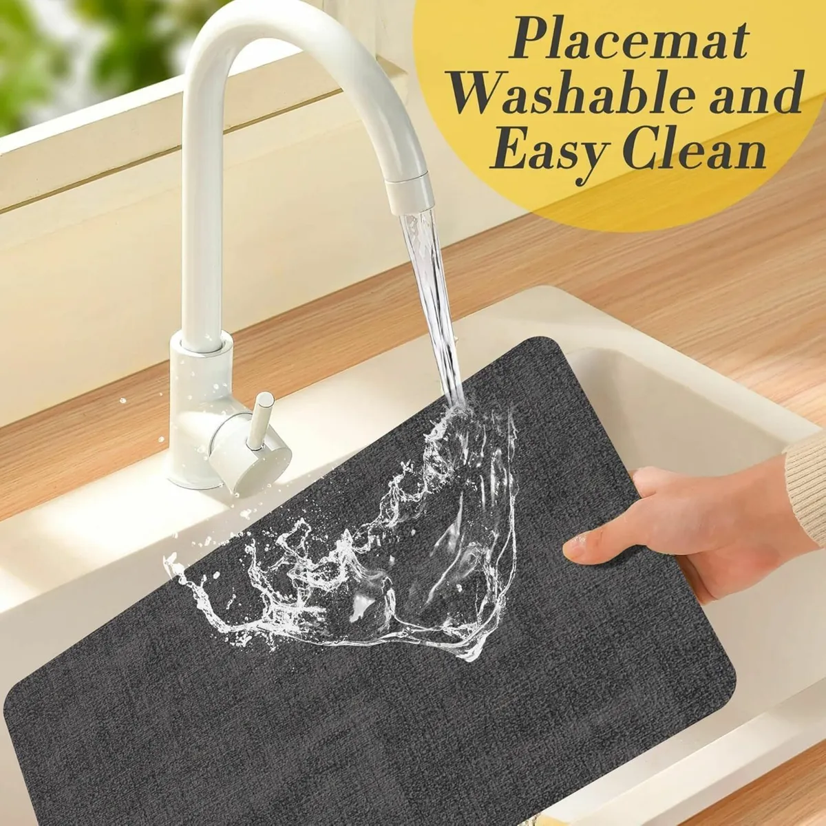 Placemats Coaster Sets 4, PU Leather  43 * 30 cm - Image 2