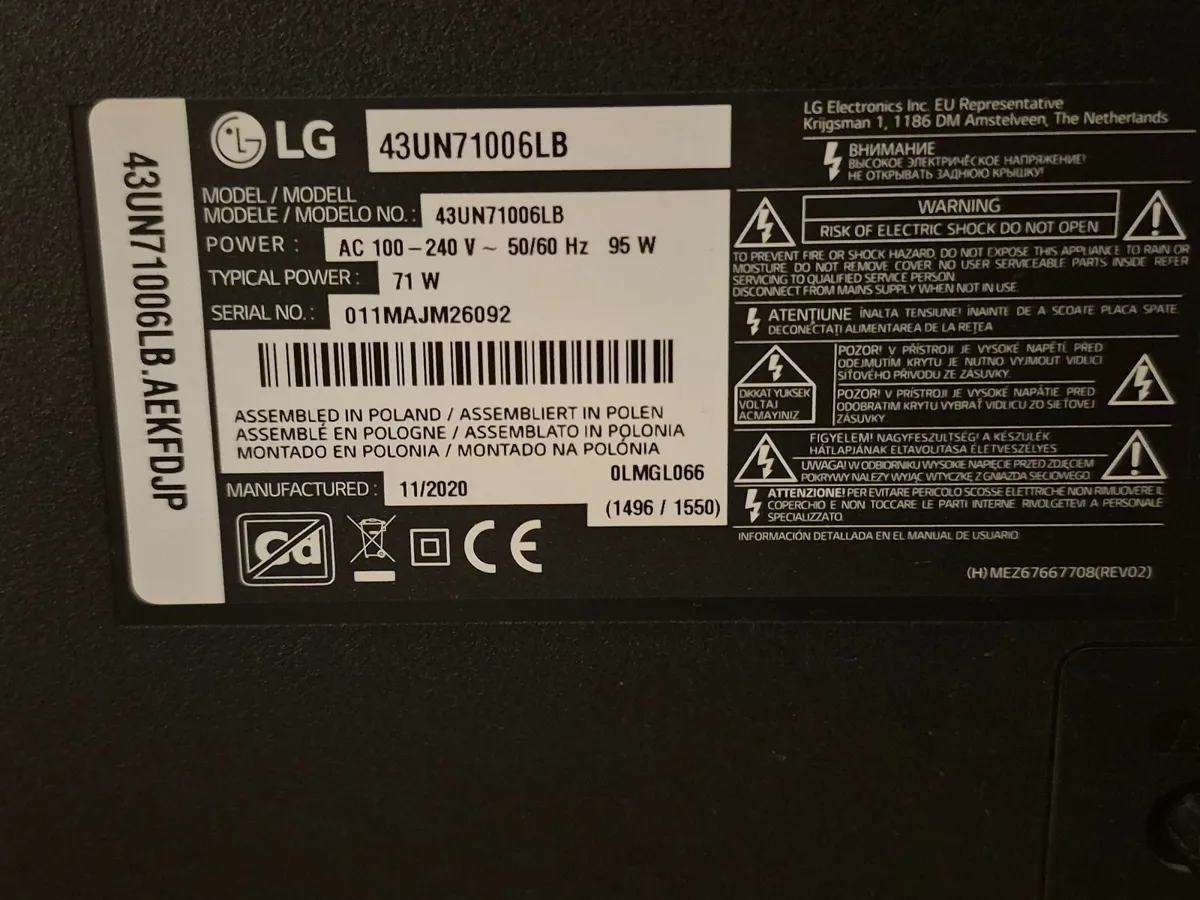 LG 43" 4K smart TV - Image 3
