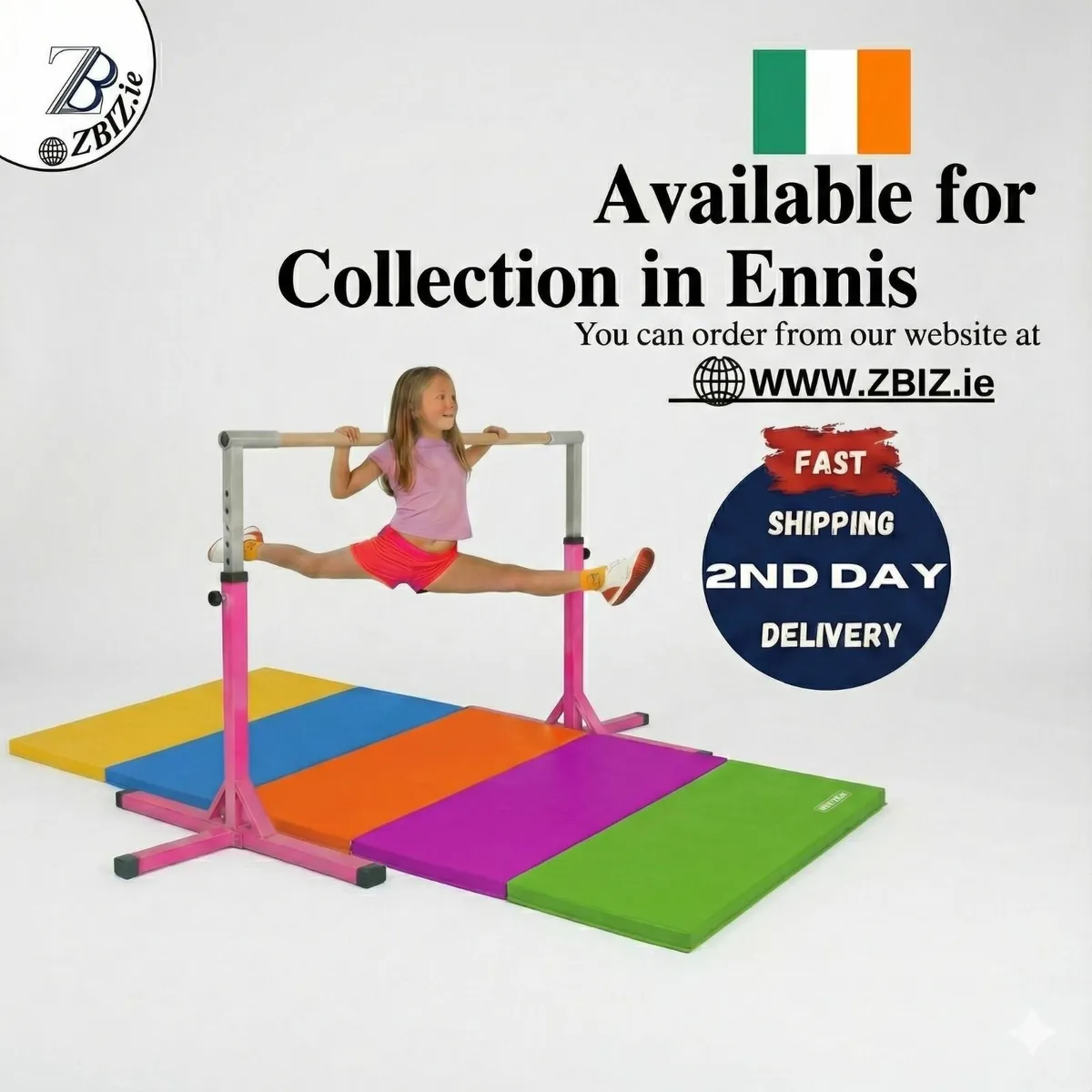 Adjustable gymnastics High Bar Kit for children - Image 1