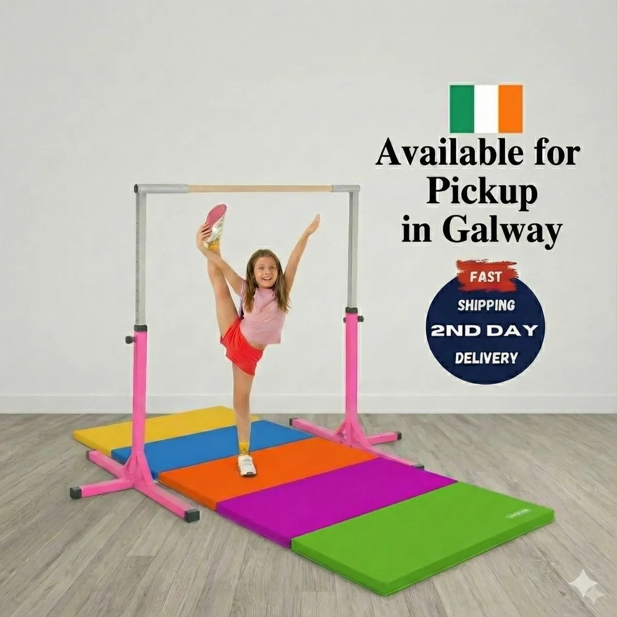 Adjustable gymnastics High Bar Kit for children - Image 2
