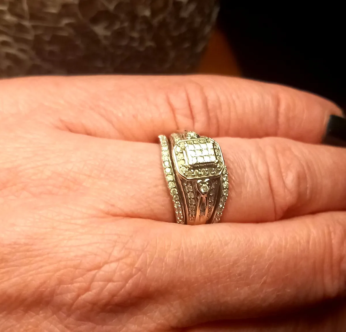 Art Deco Style 3 Ring Set - Image 1