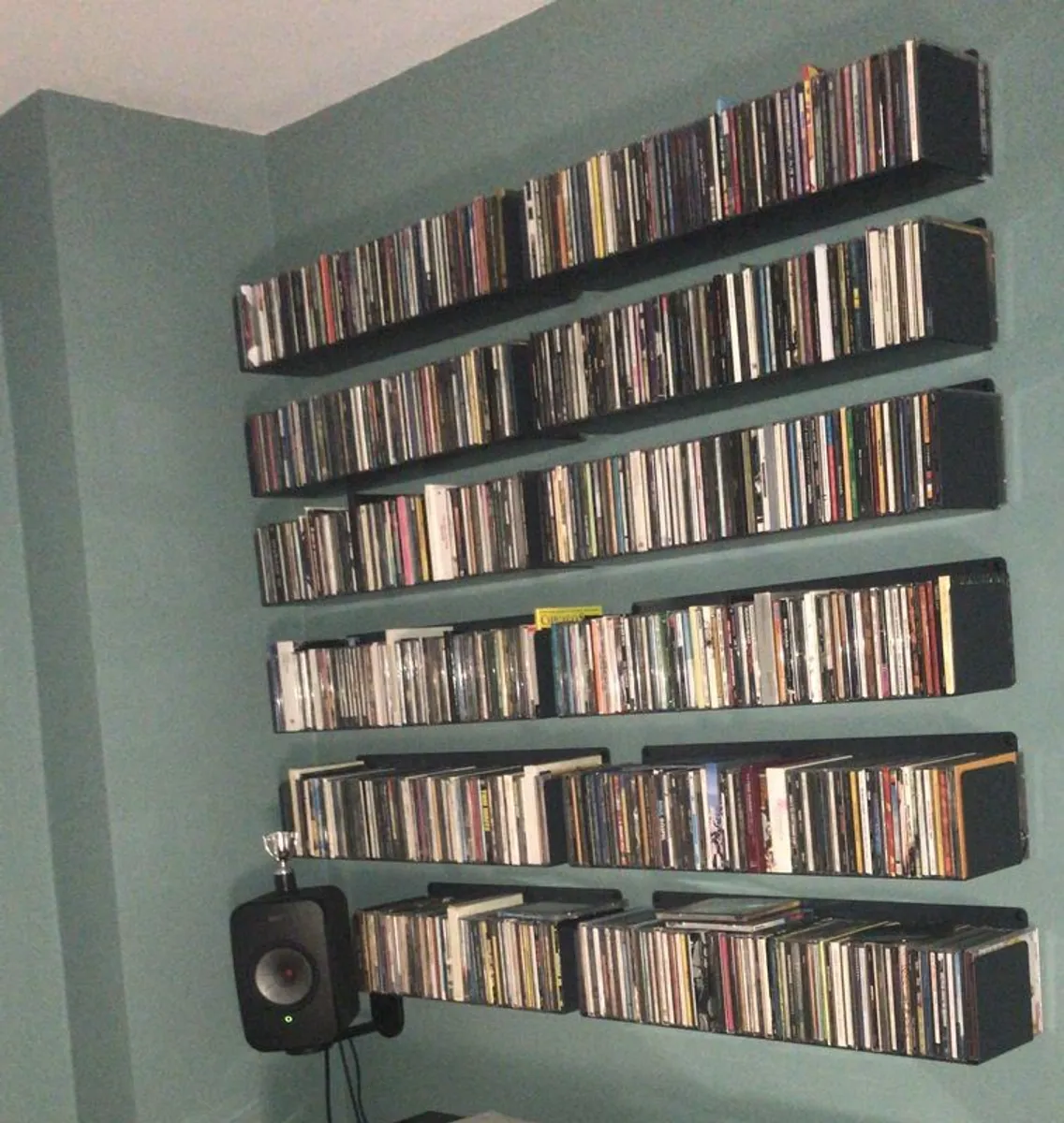 CD Wall Shelf Gray 60 x 15 cm - Set of 6 - Image 4