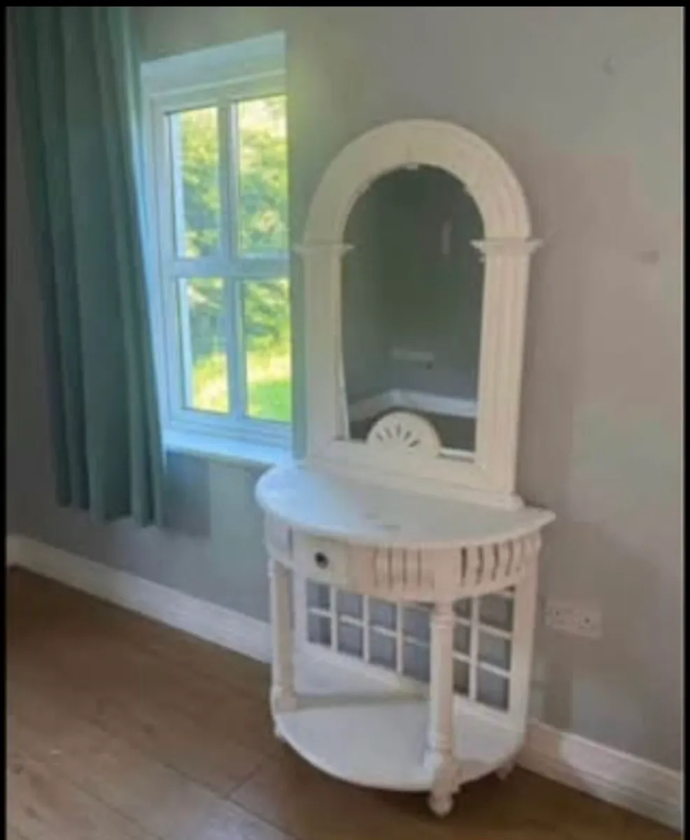 Antique hall mirror stand