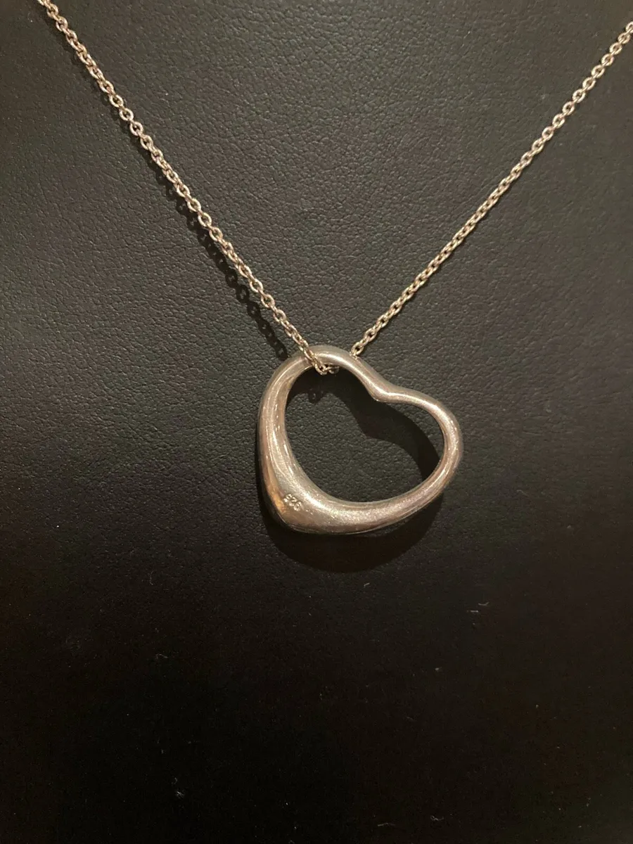 Heart pendant and chain Sterling Silver - Image 2