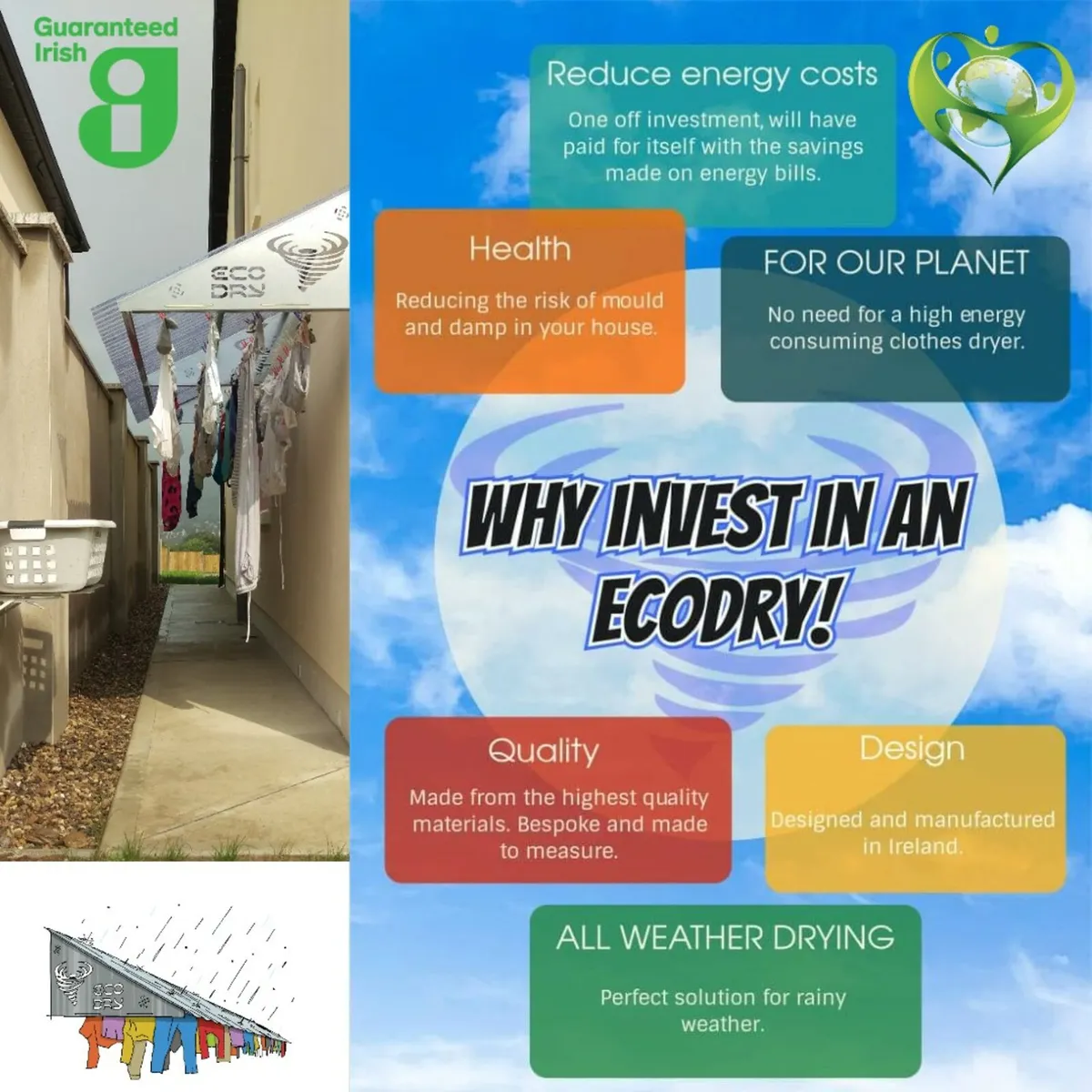 EcoDry Canopy Clothes Line - Image 3