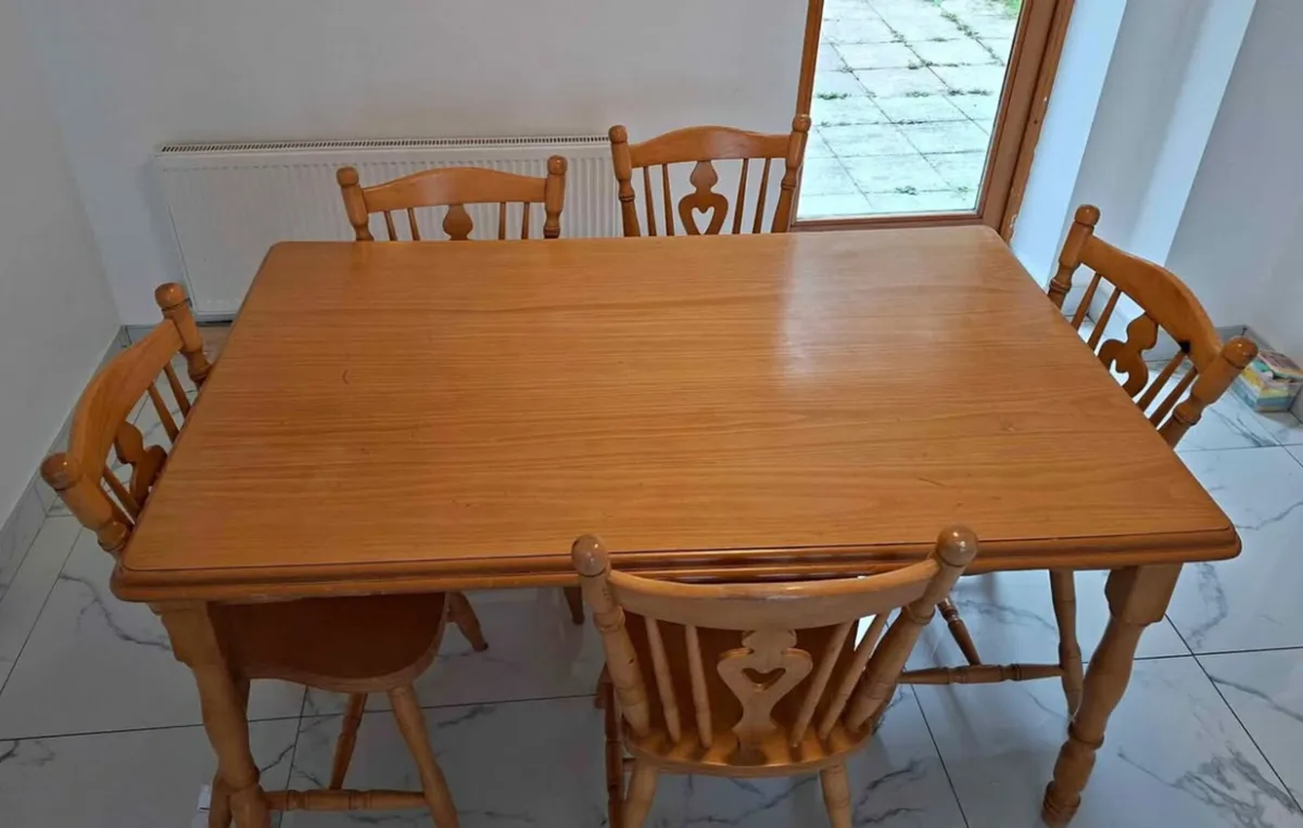 Very Sturdy 5Ft Wooden Kitchen Dining Table - Image 2