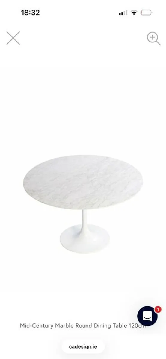 Mid century marble table - Image 2