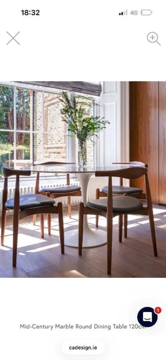 Mid century marble table - Image 3