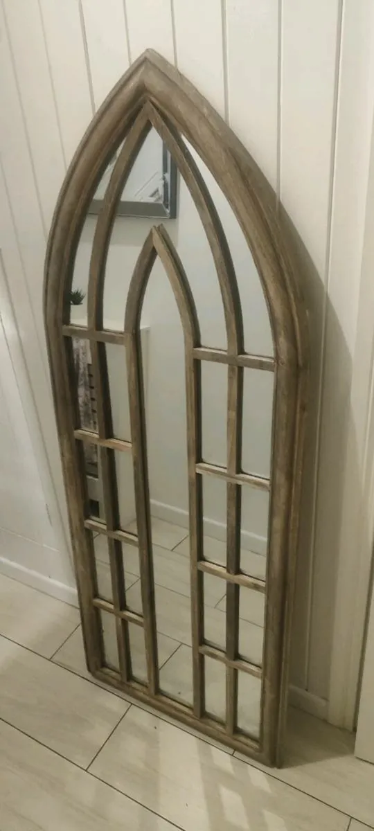 beautiful wooden church mirror - Image 1