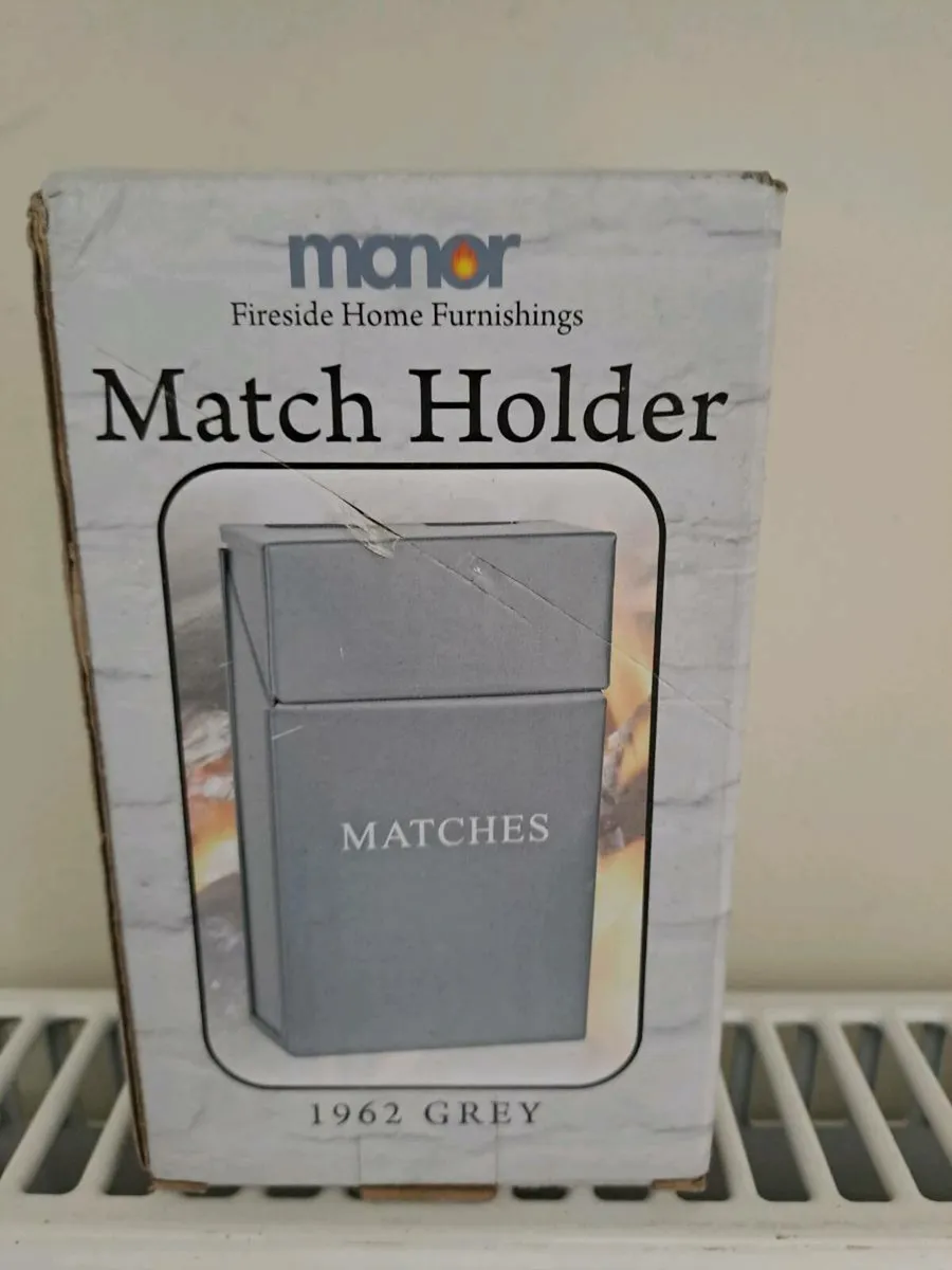 Grey Metal Match Holder - Image 1