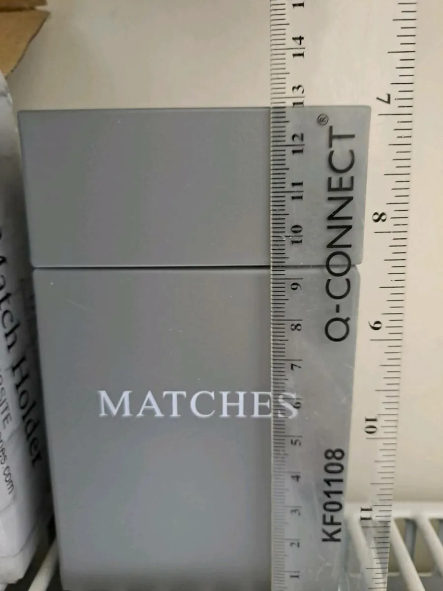 Grey Metal Match Holder - Image 4