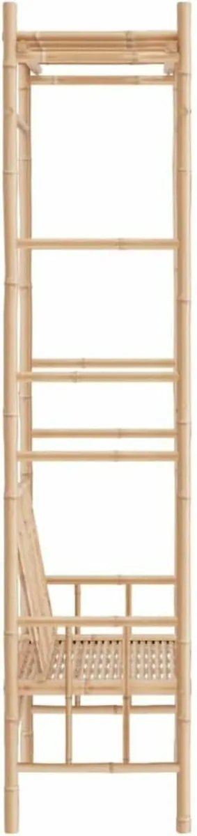 Garden Bench with Pergola 116 cm Bamboo - Image 4