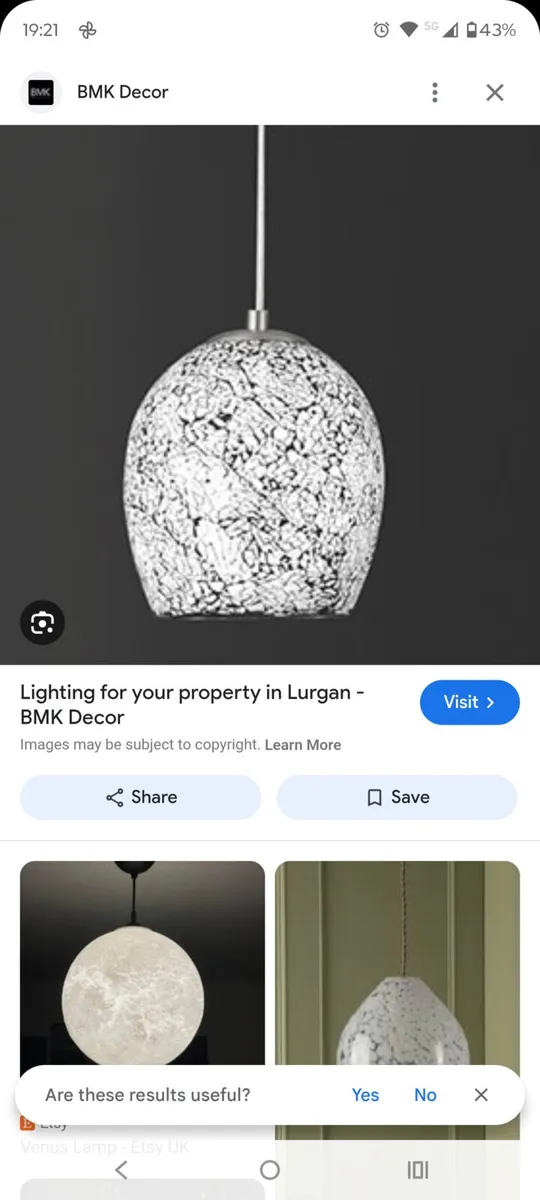 4 Pendant crackle glass effect - Image 3