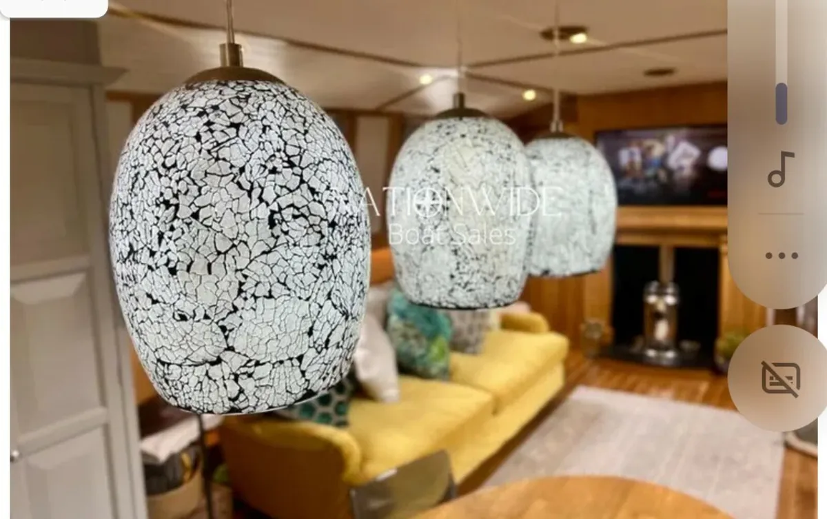 4 Pendant crackle glass effect - Image 4