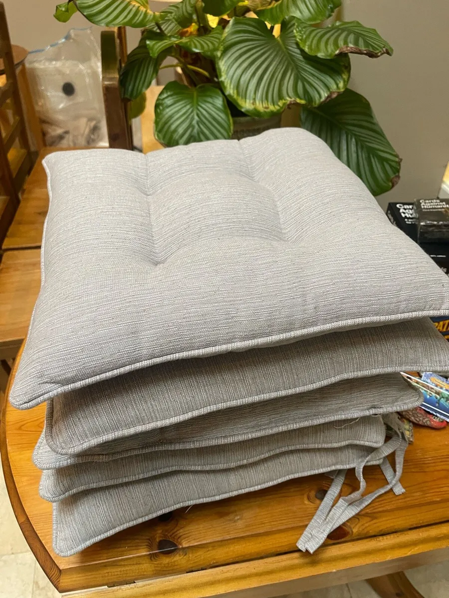 As New - 6 x Modern Quality Grey Thick Cushions - Image 1