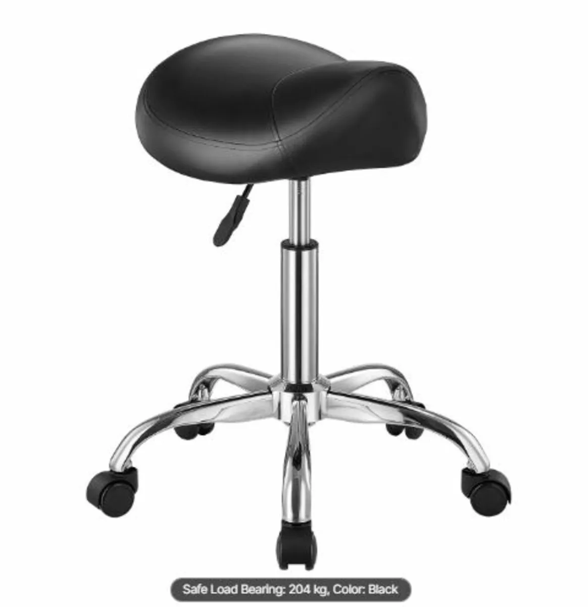 Saddle Stool with Wheels, 450 LBS Weight Capacity - Image 1