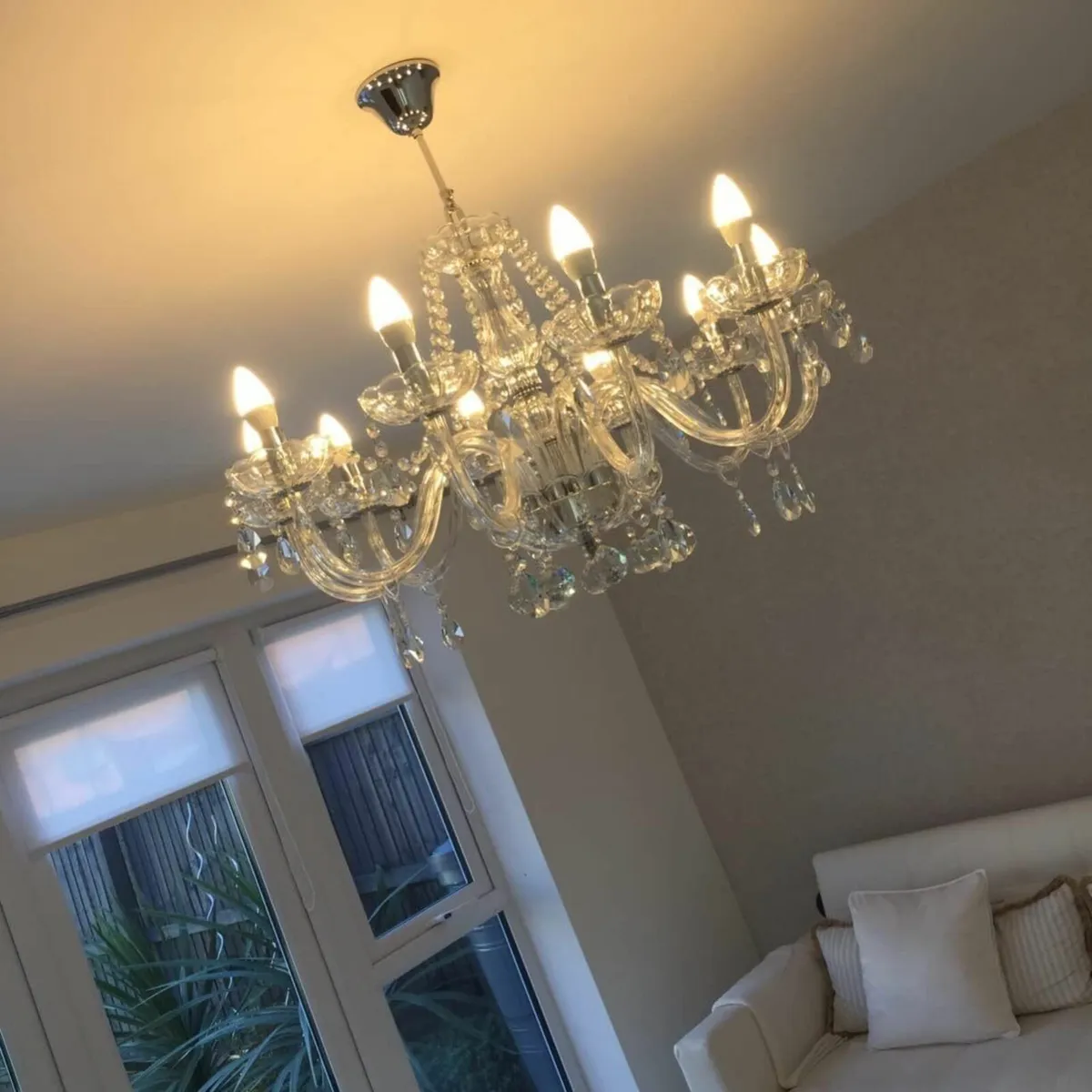 Modern Crystal Chandelier with 10-Lights, Clear - Image 3
