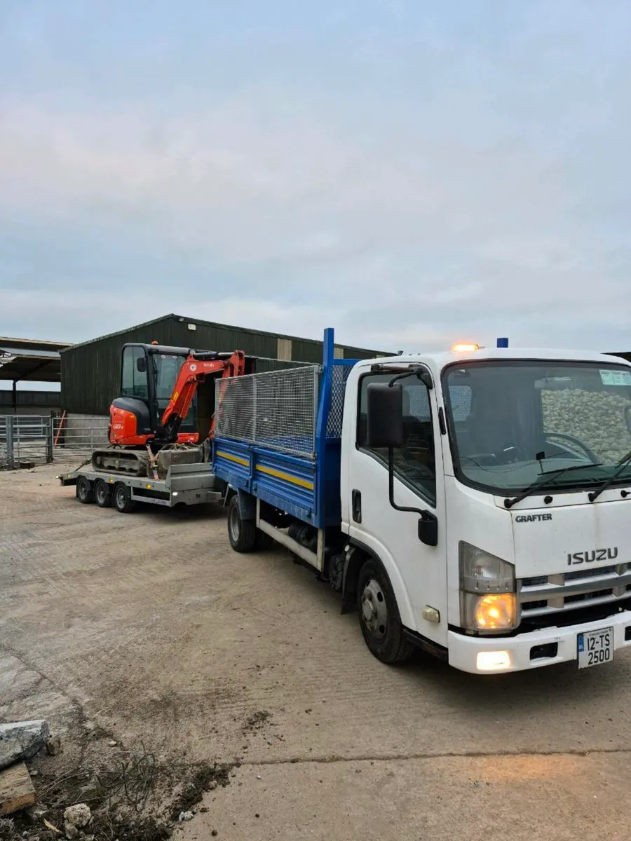 Mini diggers and drivers for hire . - Image 1