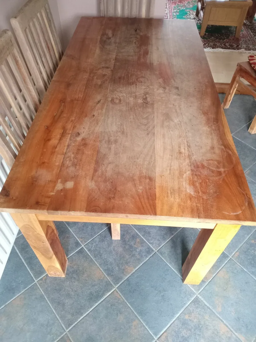 Dining table and six chairs - Image 2