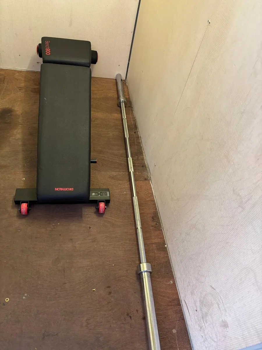 Gym Bench & 20kg Olympic Bar - Image 2