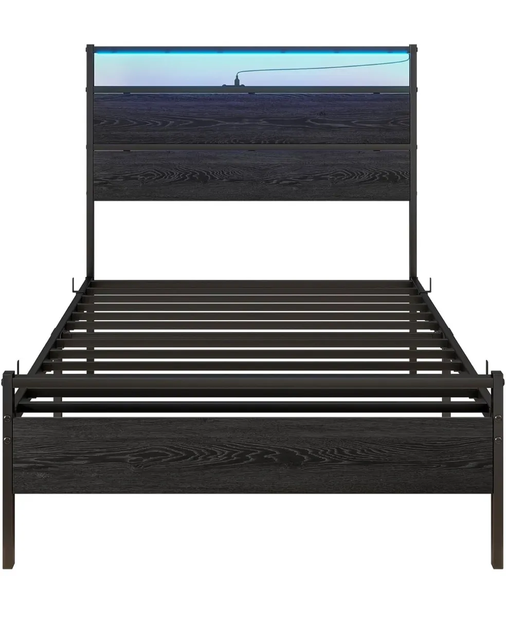 3ft Single Bed Frame with Headboard & LED Lights - Image 3