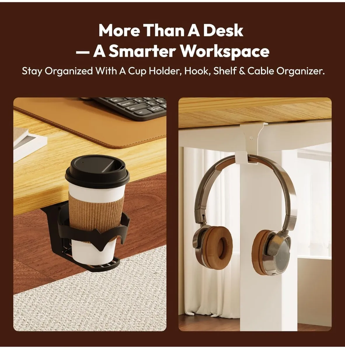 Electric Standing Desk ONE PIECE 110 x 54 Height - Image 3