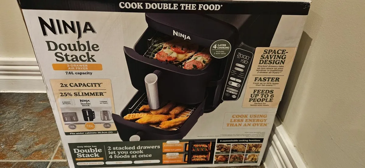 Ninja Double Stack 2 Drawer Air Fryer 7.6l - Image 2