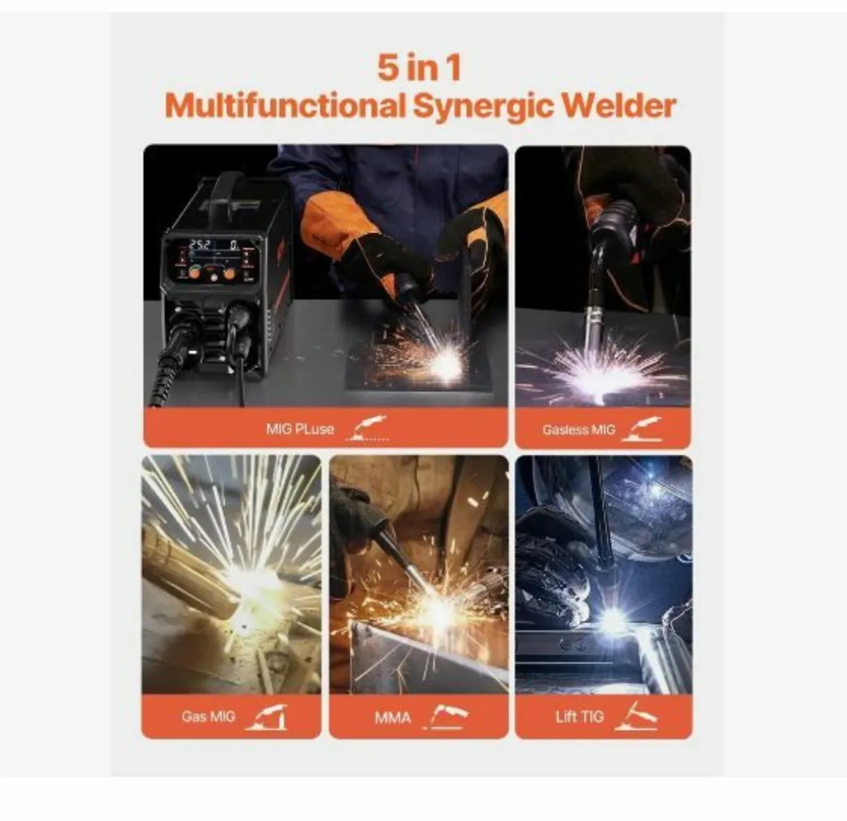 Pro MIG Welder, 250Amp Pluse Mig Welding Machine - Image 2