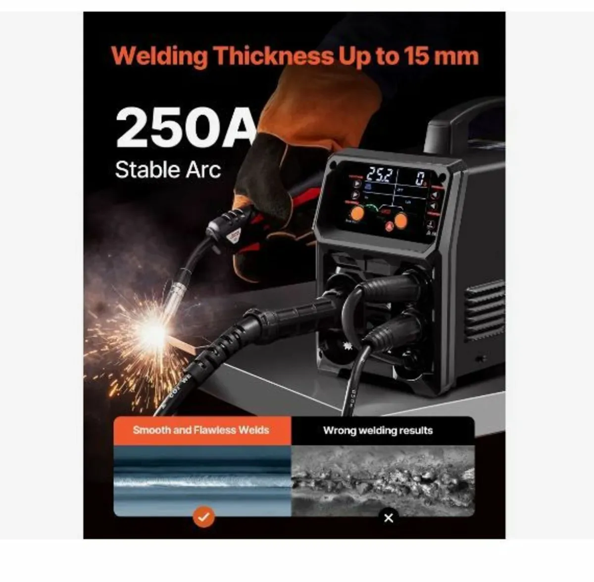 Pro MIG Welder, 250Amp Pluse Mig Welding Machine - Image 3