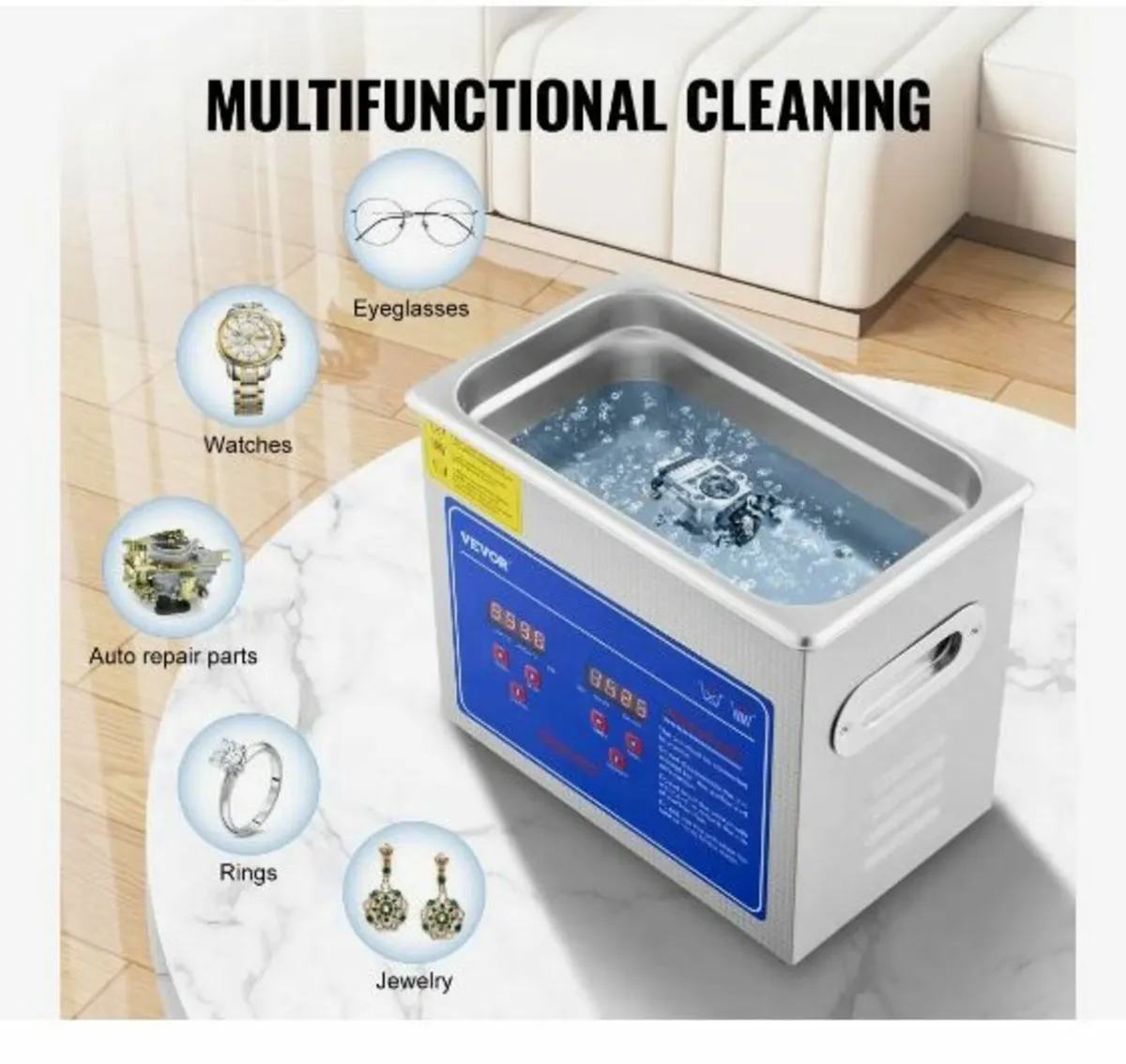 Professional Ultrasonic Cleaner, 2.85 L Ultrasonic - Image 2