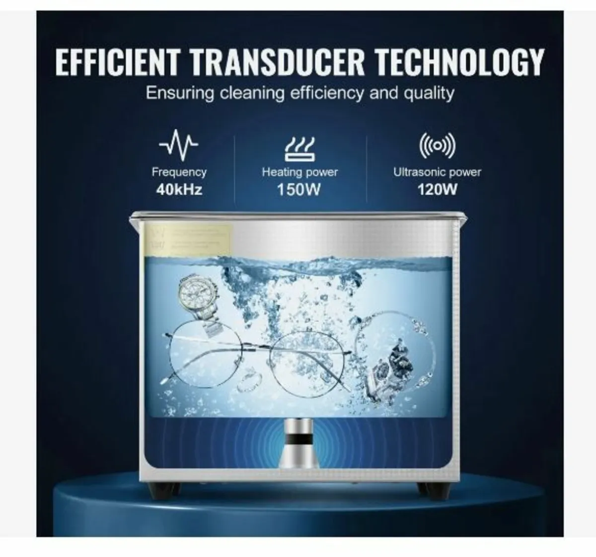 Professional Ultrasonic Cleaner, 2.85 L Ultrasonic - Image 4