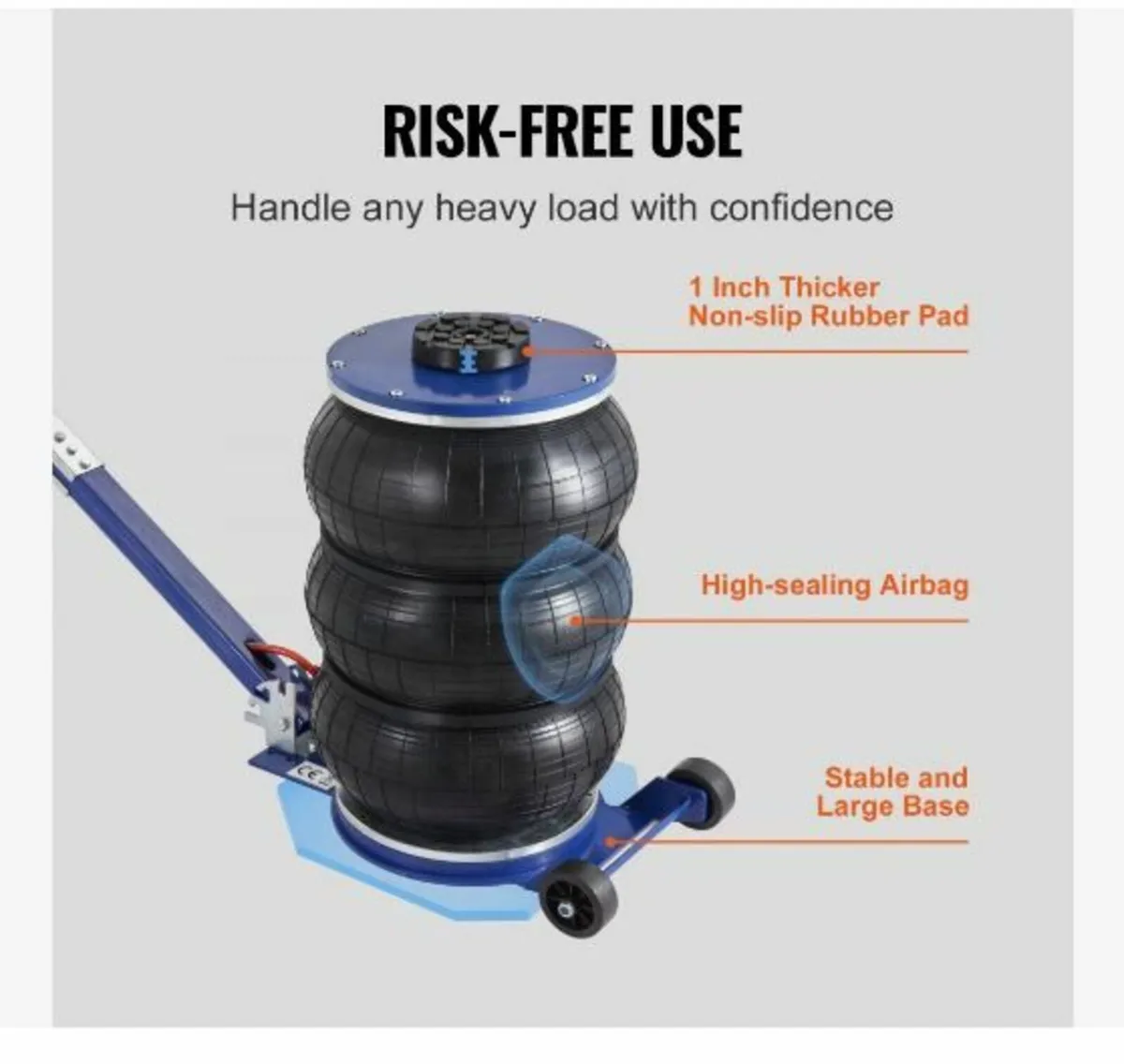 Air Jack, 5 Ton/11000 lbs Triple Bag Air Jack - Image 4