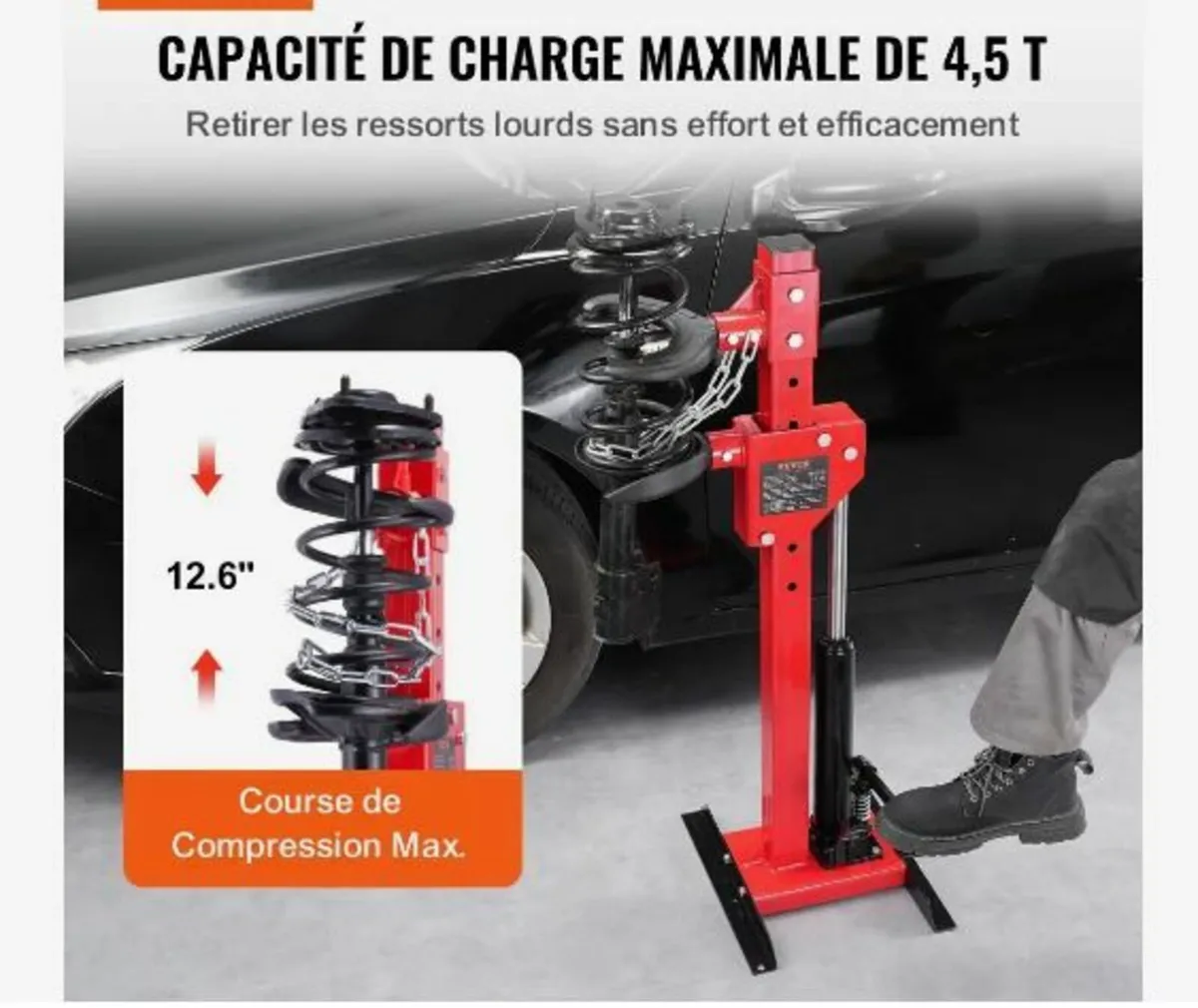 Strut Spring Compressor, 4.5 Ton - Image 2