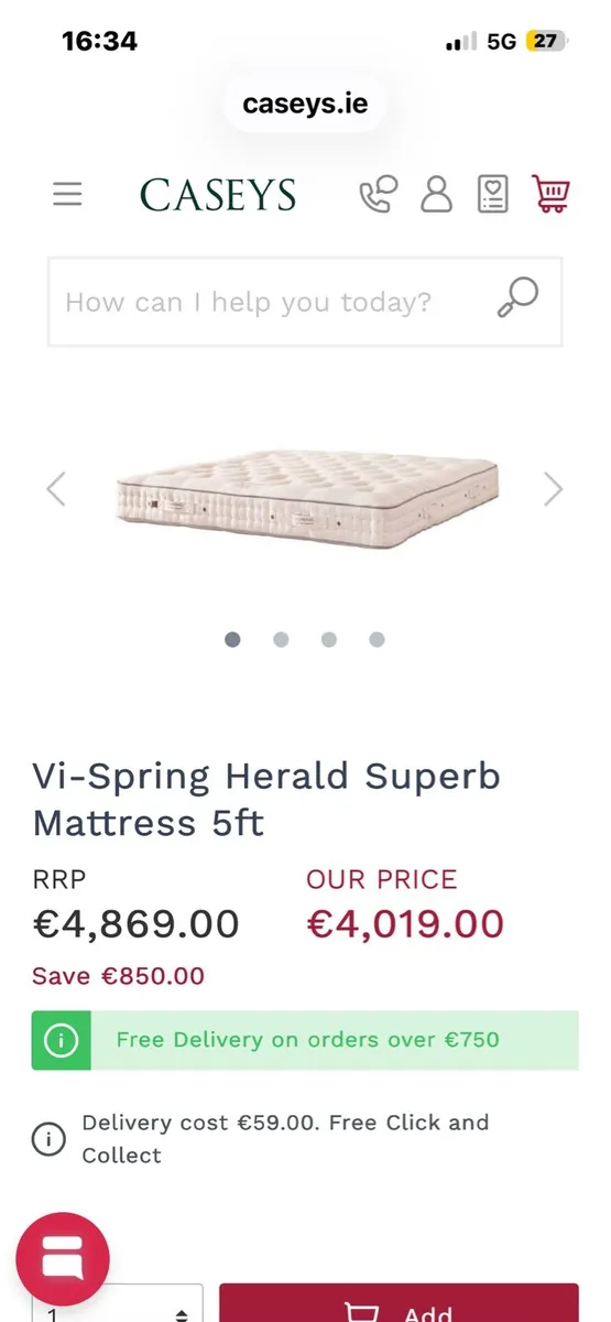 Vi Spring Double Mattress VGC! - Image 1