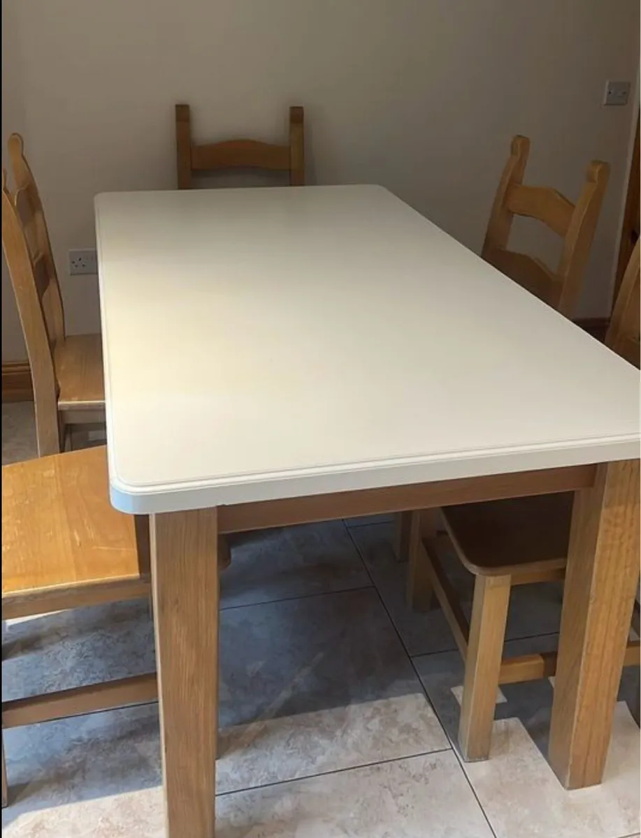 Large Sturdy 5.5Ft Kitchen Dining Table - Image 2