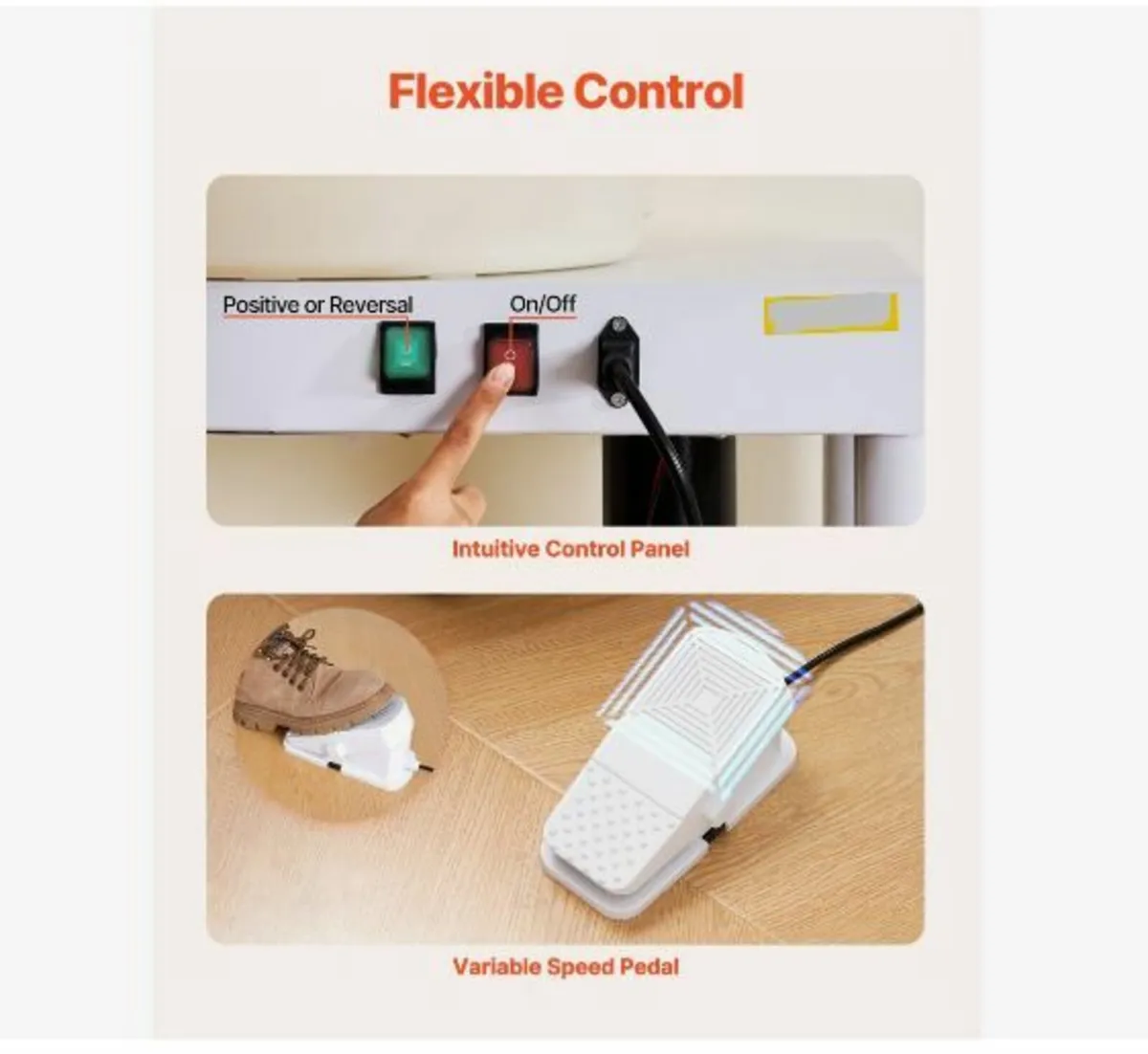 Pottery Wheel, 35 cm Ceramic Wheel Forming Machine - Image 4