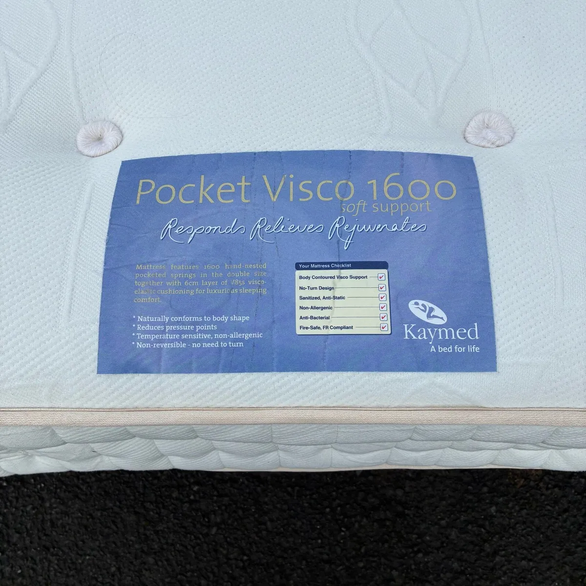 Kaymed 5ft King Mattress VGC! - Image 4