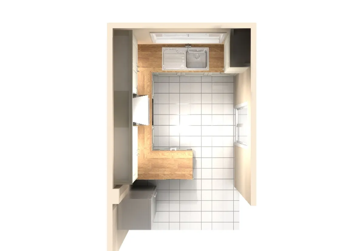 Kitchen for Sale Cream Fitted Kitchen with Applian - Image 1