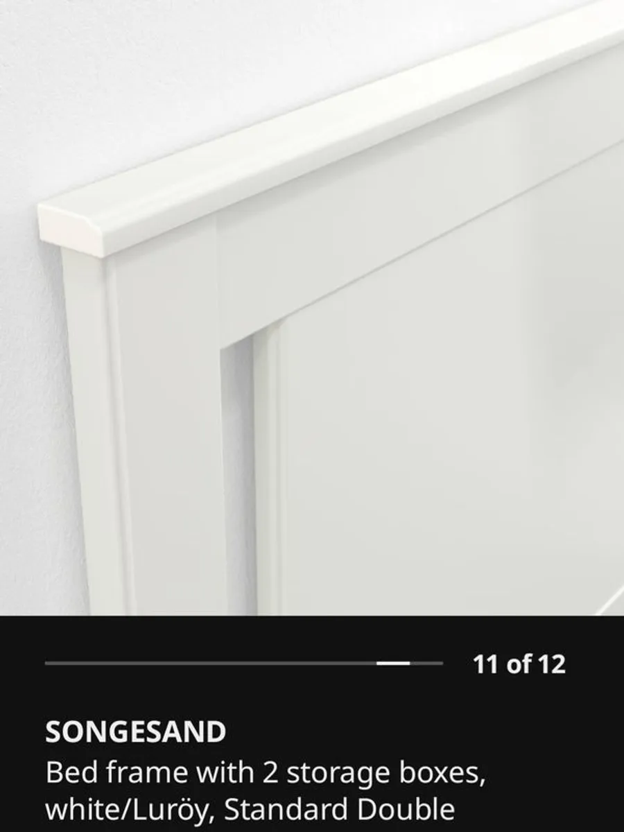 IKEA Songesand Double Bed Frame with 2 Storage Dra - Image 3